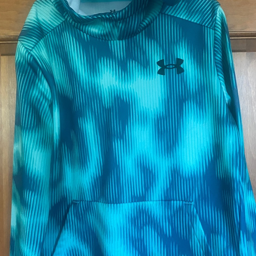 Under Armour green hoodie with light fleece interior, M - Picture 2 of 5